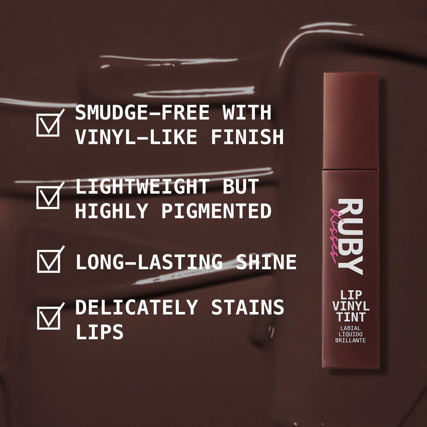 Ruby Kisses Velvet Lip Cream, Matte Finish Lipstick, Rich Color, Long Lasting Lip Stain, Lightweight, Nourishing, Hydration, High Pigment Lip Tint