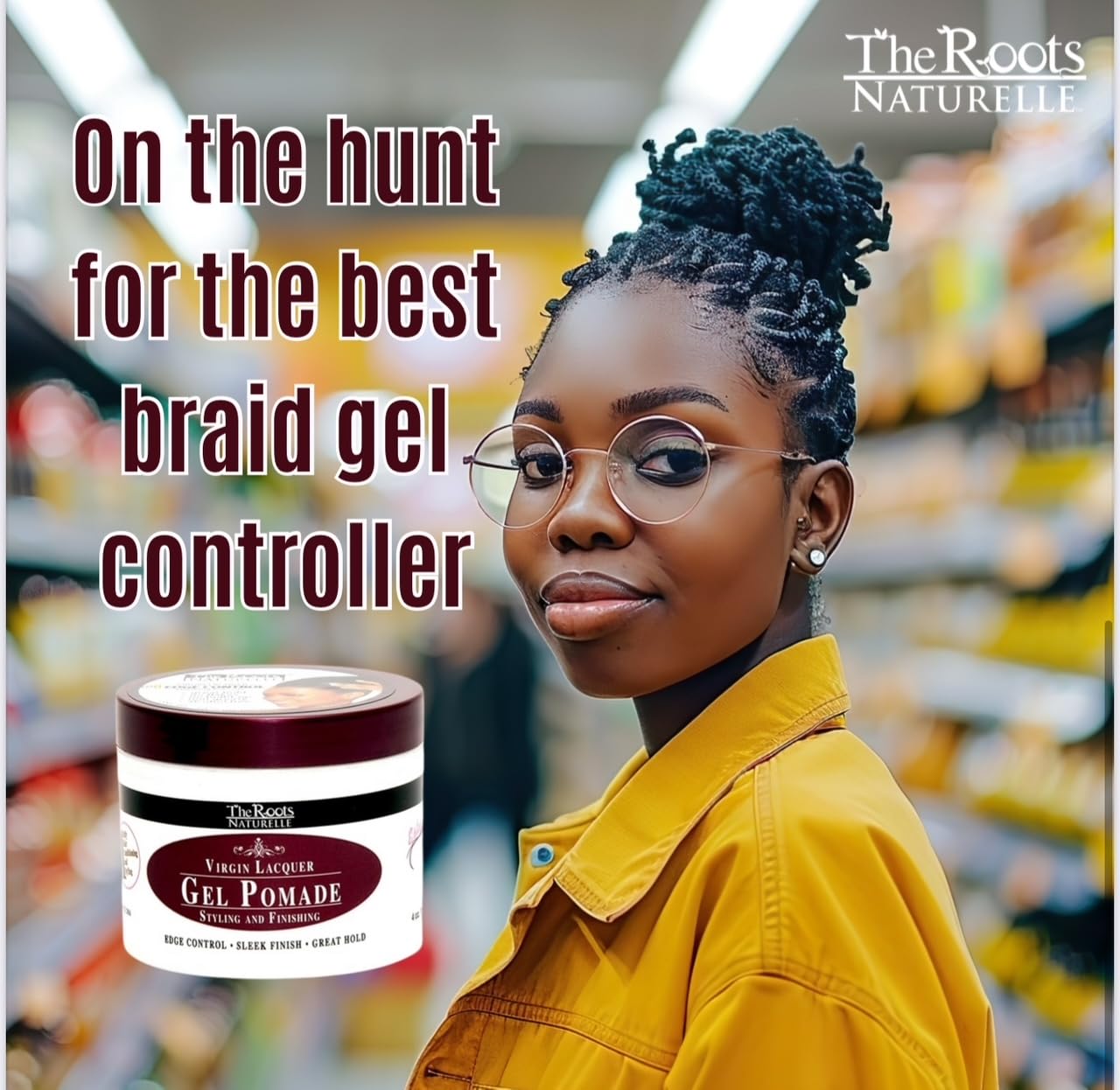 Virgin Lacquer Gel Pomade For Edges, Locks, Twist, Mens Grooming and Braids Control (8 oz Jar)