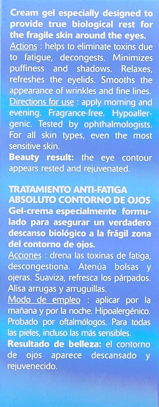 ORLANE PARIS Absolute Skin Recovery Care Eye Contour - Gel Cream Formula for Rested and Rejuvenated Eye Area - Helps to Improve Appearance