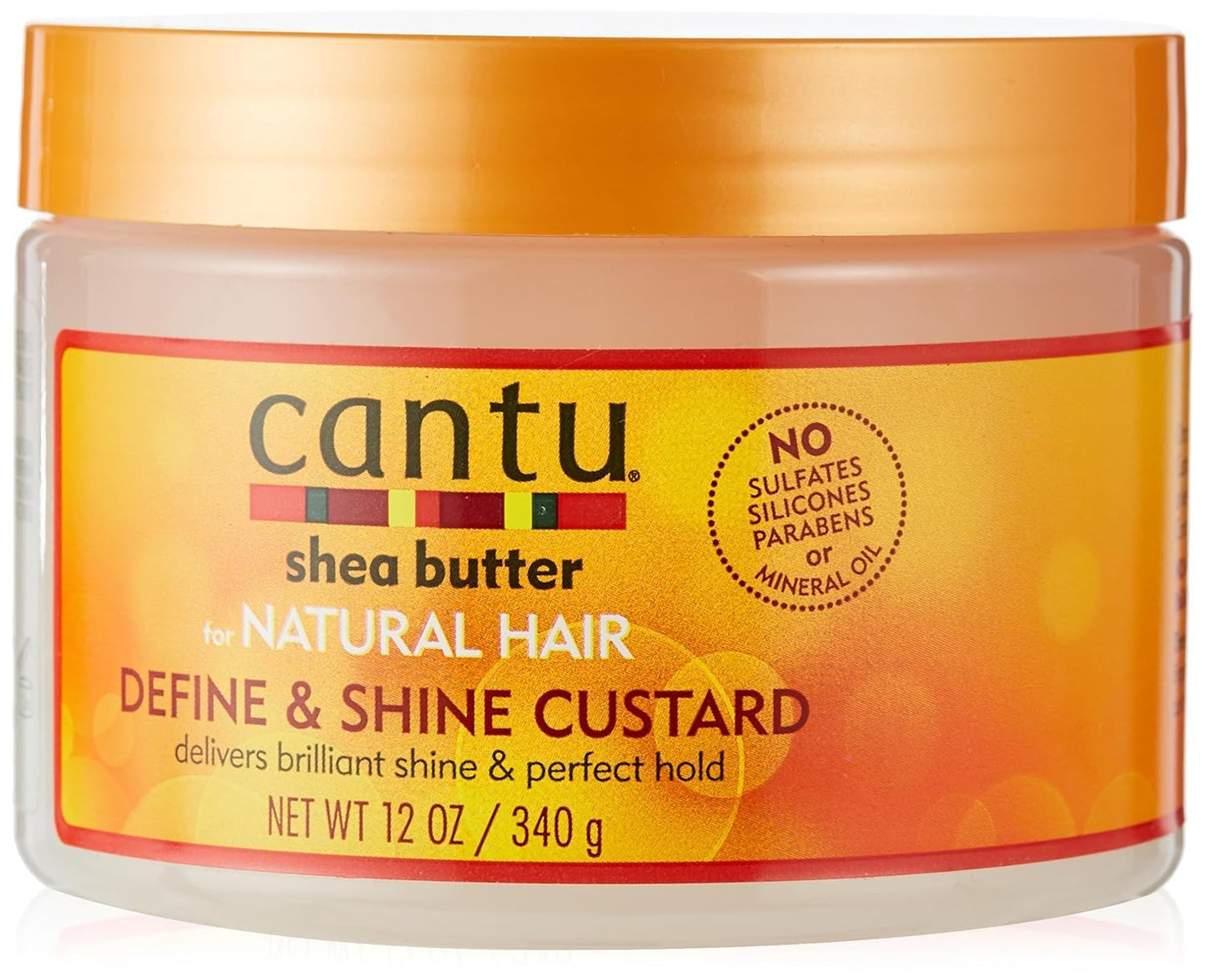Cantu Natural Hair Define & Shine Custard 12 Ounce Jar (354ml) (2 Pack)