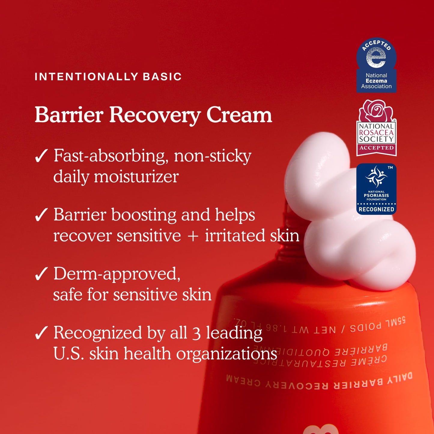 Tower 28 SOS Recovery Face Cream - Hydrating Face Moisturizer with Hyaluronic Acid + Ceramides - Skin Barrier Repair Moisturizer Reduces Redness + Beauty and Personal Care Tower 28