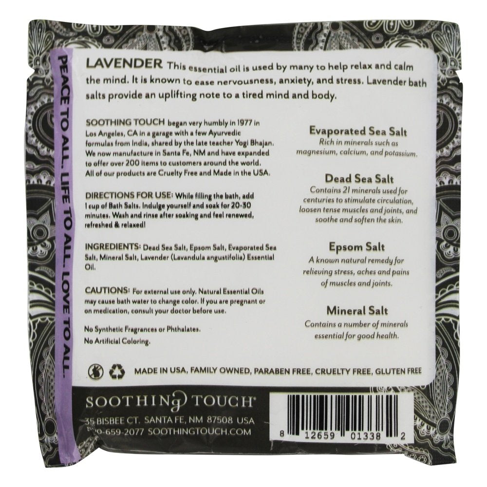 Soothing Touch Bath Salts Pouch, Lavender, 8 Ounce Beauty and Personal Care Soothing Touch
