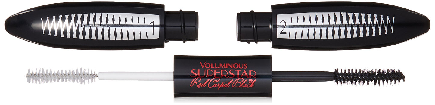 L'Oréal Paris Voluminous Superstar Red Carpet Extra Mascara, Flash Reflecting Black, 0.41 fl. oz.