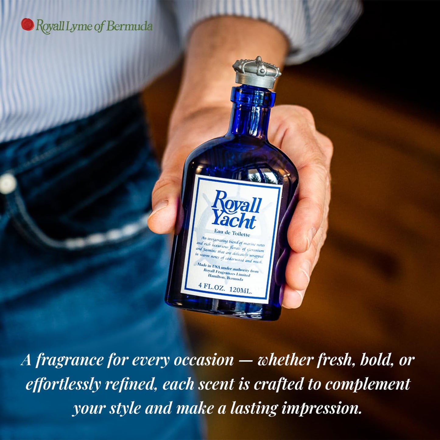 Royall Yacht Eau de Toilette, Classic Aftershave Cologne for Men with Bay Rum, Royal Lyme Fine Perfume Scent, Fragrance Gift, Masculine Grooming