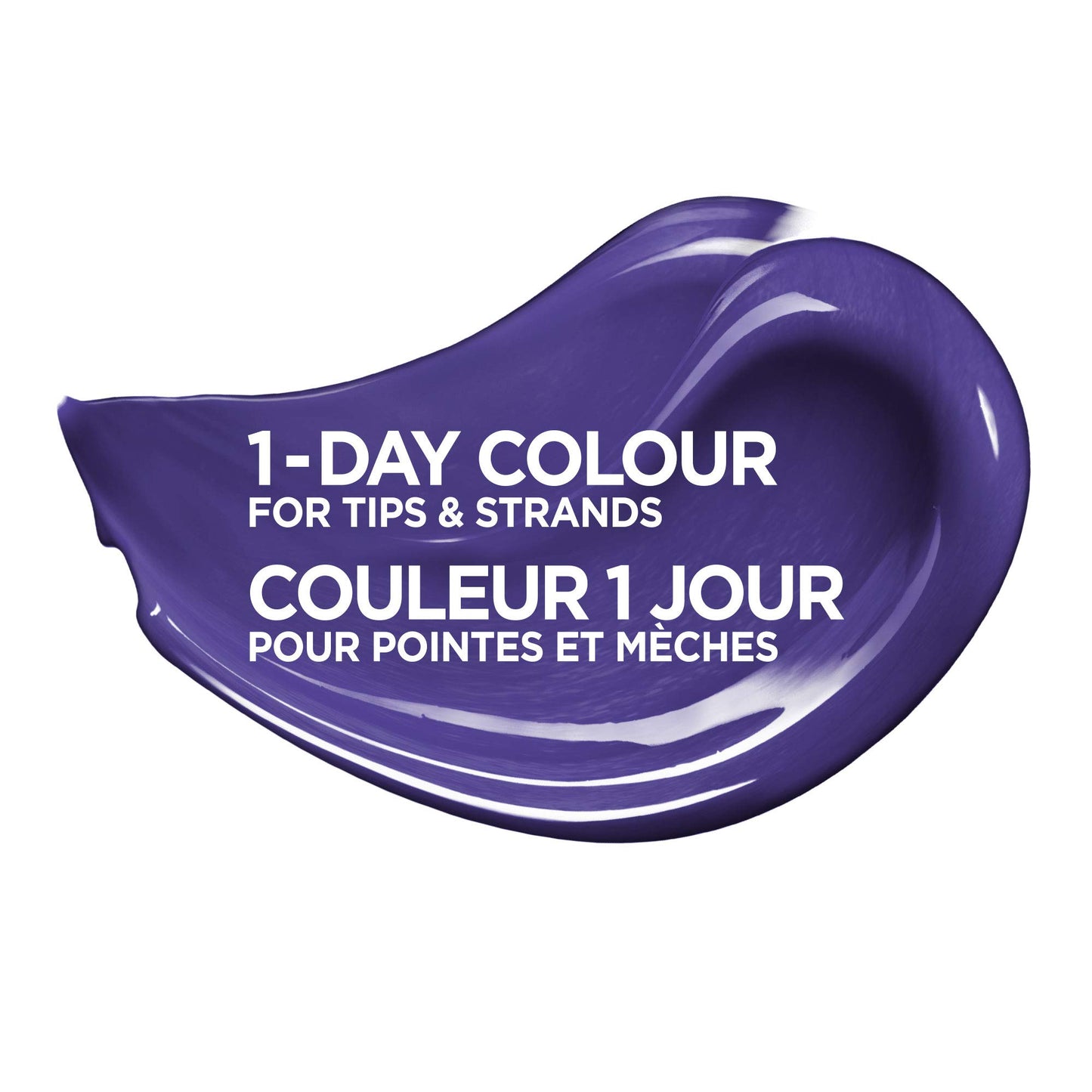 L'Oreal Paris Hair Makeup Temporary 1-Day Hair Color for Brunettes, Purple 50, 1 Fl Oz