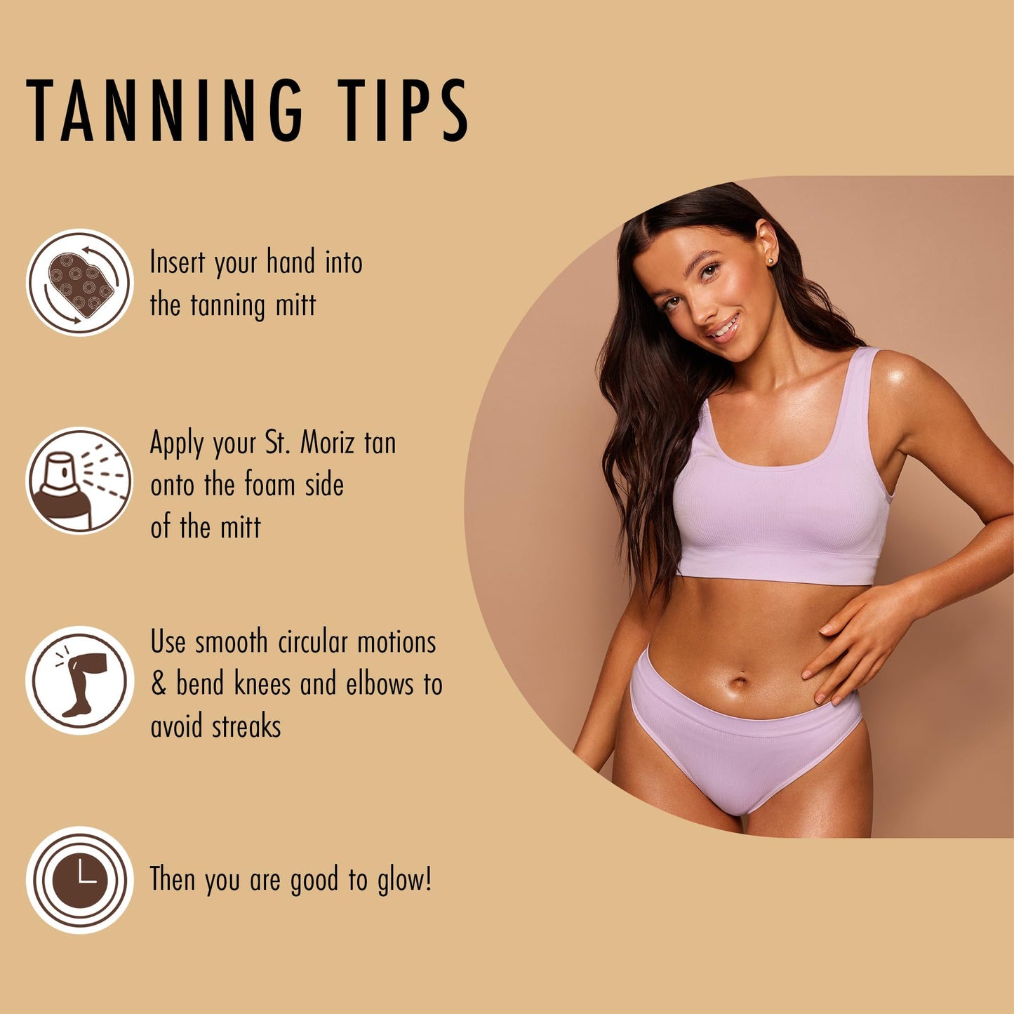 St Moriz Velvet Self Tanning Mitt - Reusable Self Tanner Applicator Glove For Even Self Tan Coverage & Streak Free Finish - Use with Any Self Tanner