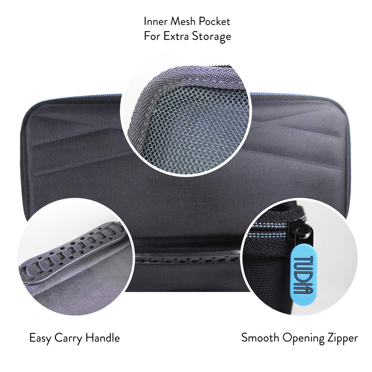 TUDIA EVA Empty Travel EVA Case Compatible with Remington Shine Therapy 1, ANNLARY, Conair Double Ceramic Flat Iron, L'ANGE Mini Travel Size Hair