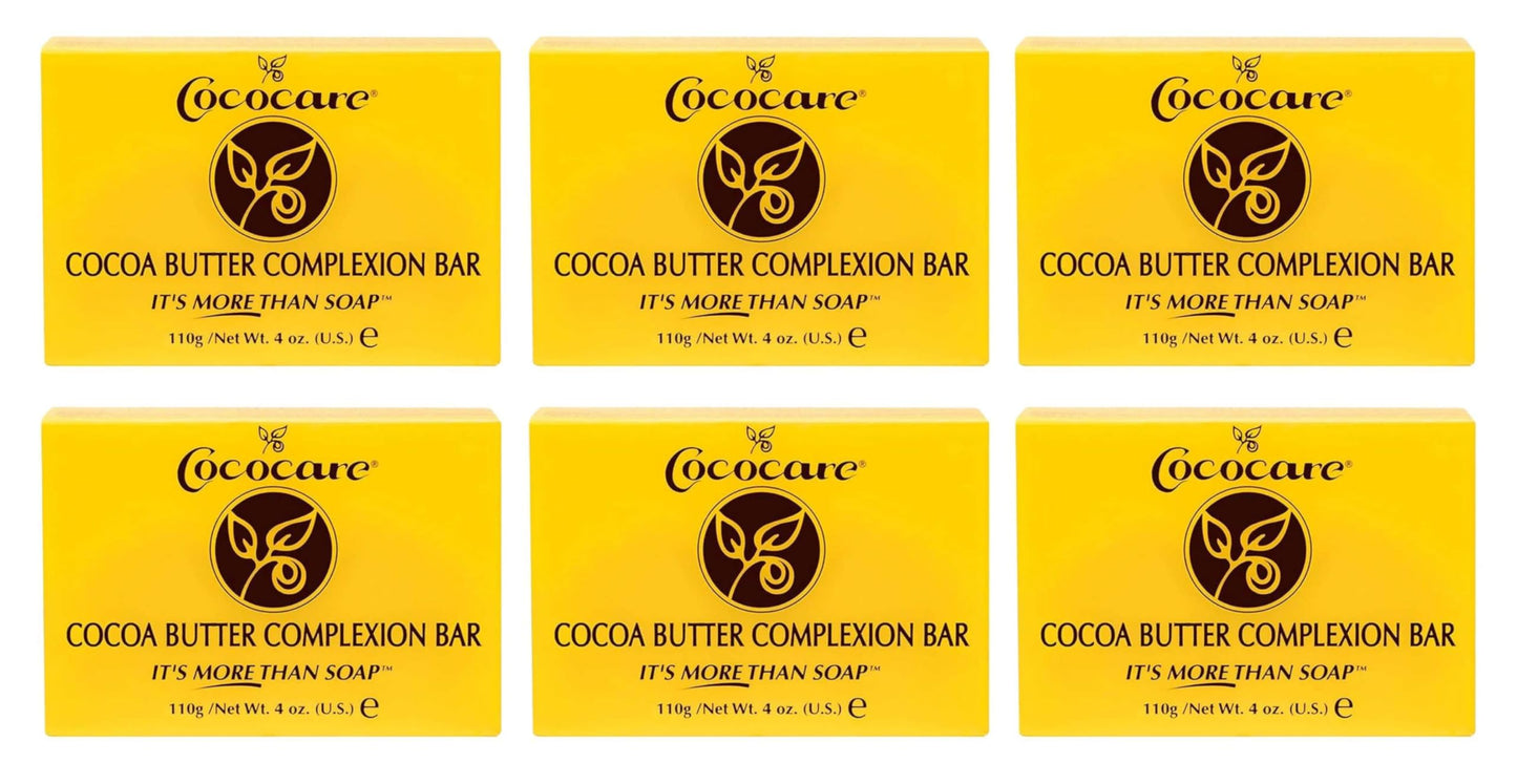 (VALUE PACK OF 6) COCOCARE COCOA BUTTER COMPLEXION BAR SOAP 4oz