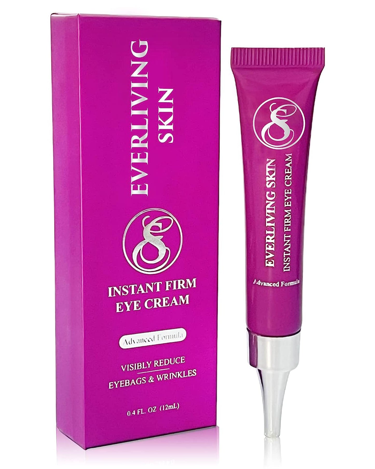 Everliving Skin Instant Firming & Tightening Eye Cream (12 ml) - Temporarily Reduces Under-Eye Bags, Puffiness, Wrinkles & Fine Lines for a Youthful