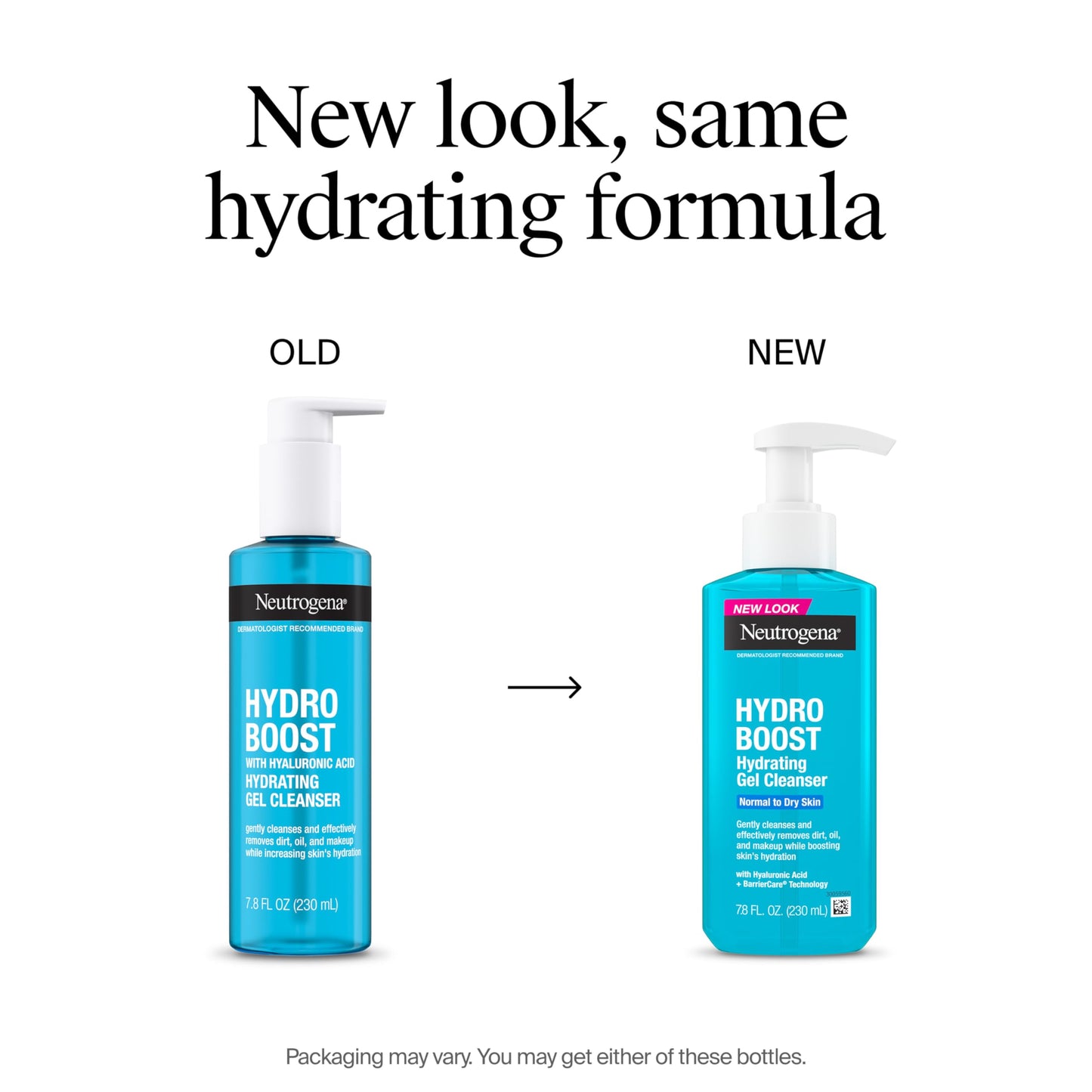 Neutrogena Hydro Boost Hydrating Face Wash & Makeup Remover, Gentle Facial Cleanser Gel with Hyaluronic Acid, Locks Moisture for Soft Supple Skin