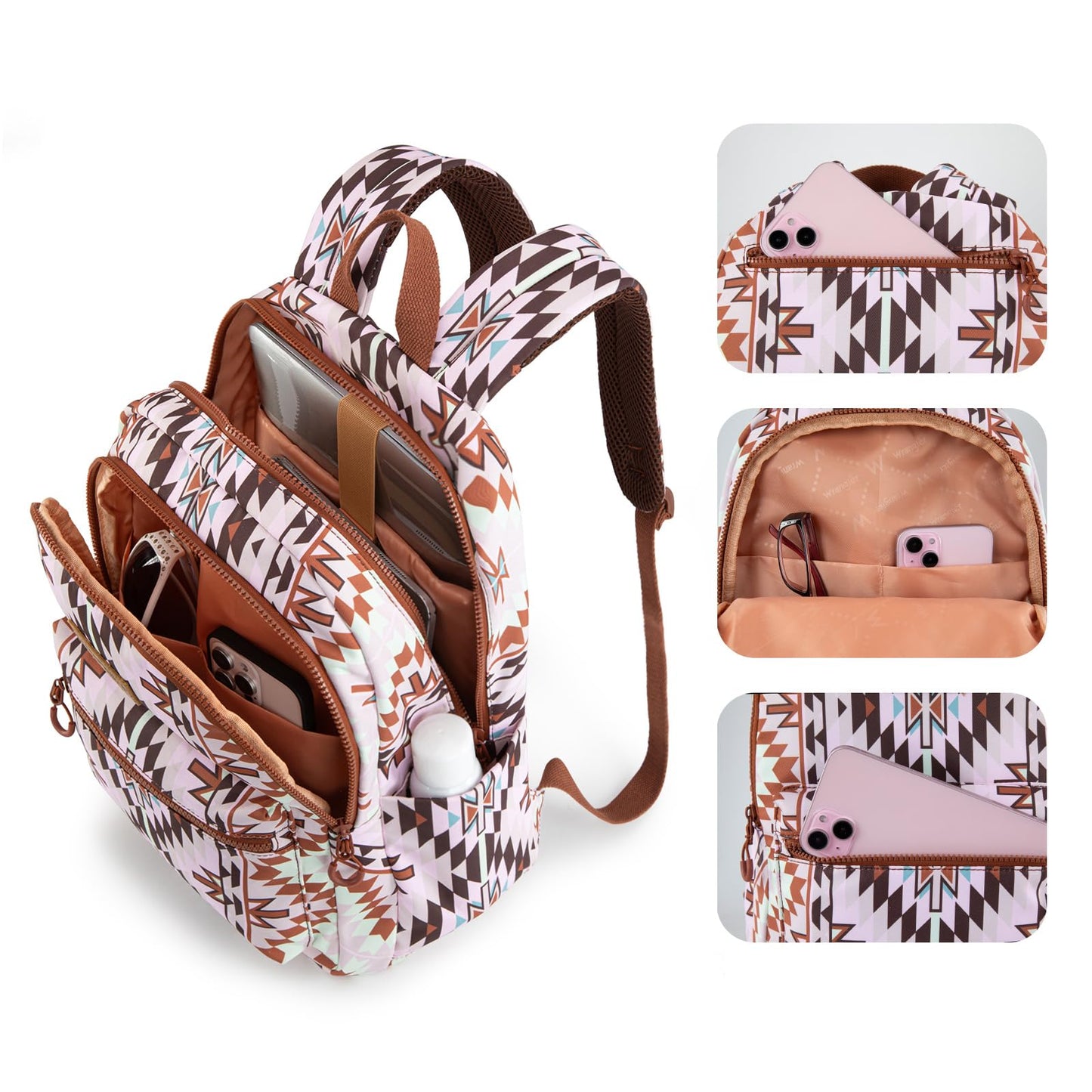 Montana West x Wrangler Aztec Backpack Mommy Daypack Western Travel Bag for Women