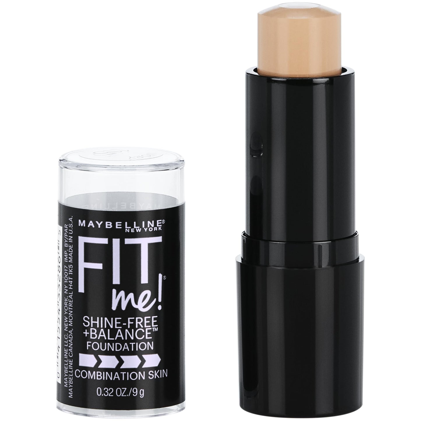 Maybelline Fit Me Shine-Free + Balance Foundation Stick, Multi-Use Face Makeup and Contour Stick For Natural, Matte Coverage, Ivory, 1 Count