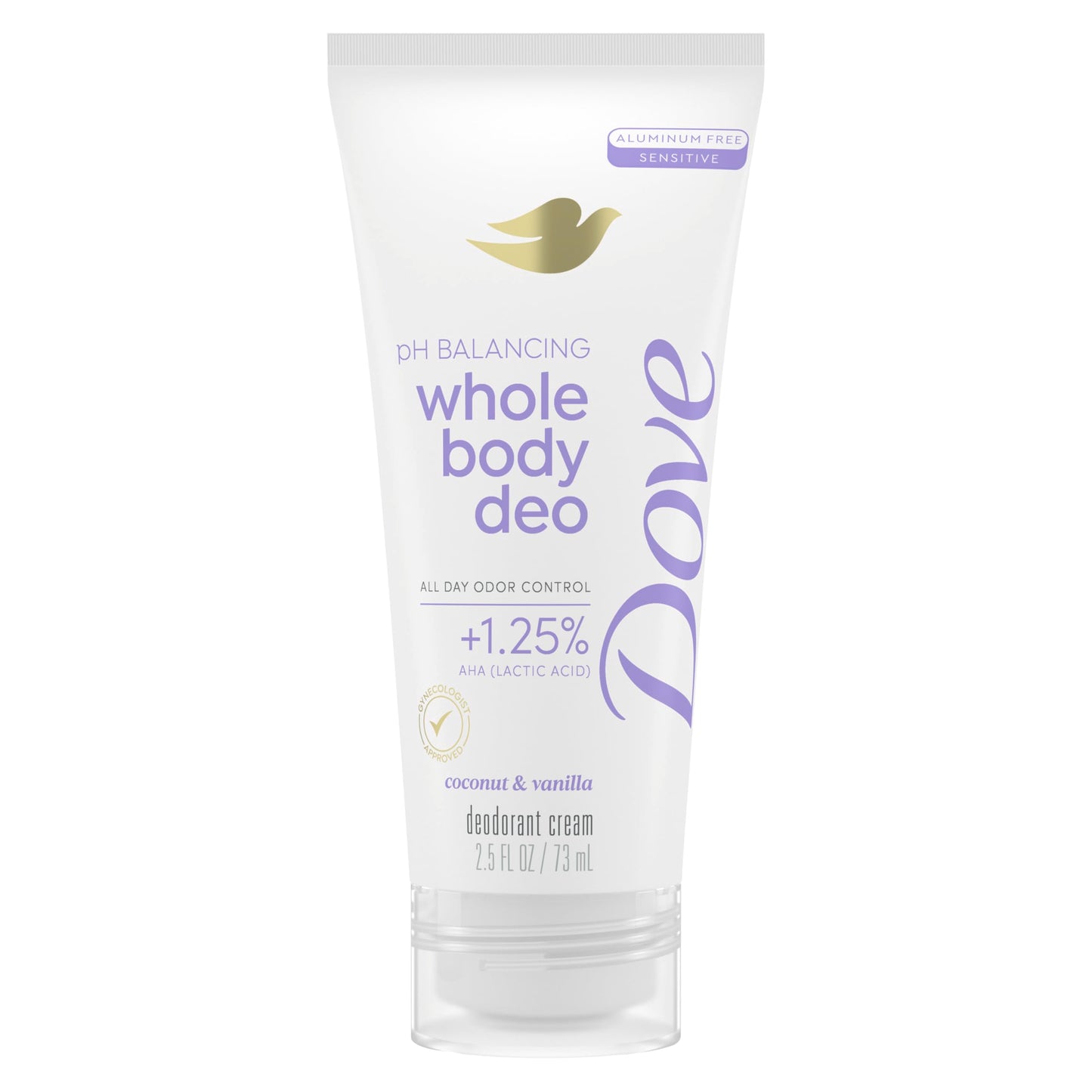 Dove Whole Body Deo Aluminum Free pH Balancing Cream Deodorant Coconut & Vanilla for 72h Odor Control 2.5 oz Beauty and Personal Care Dove