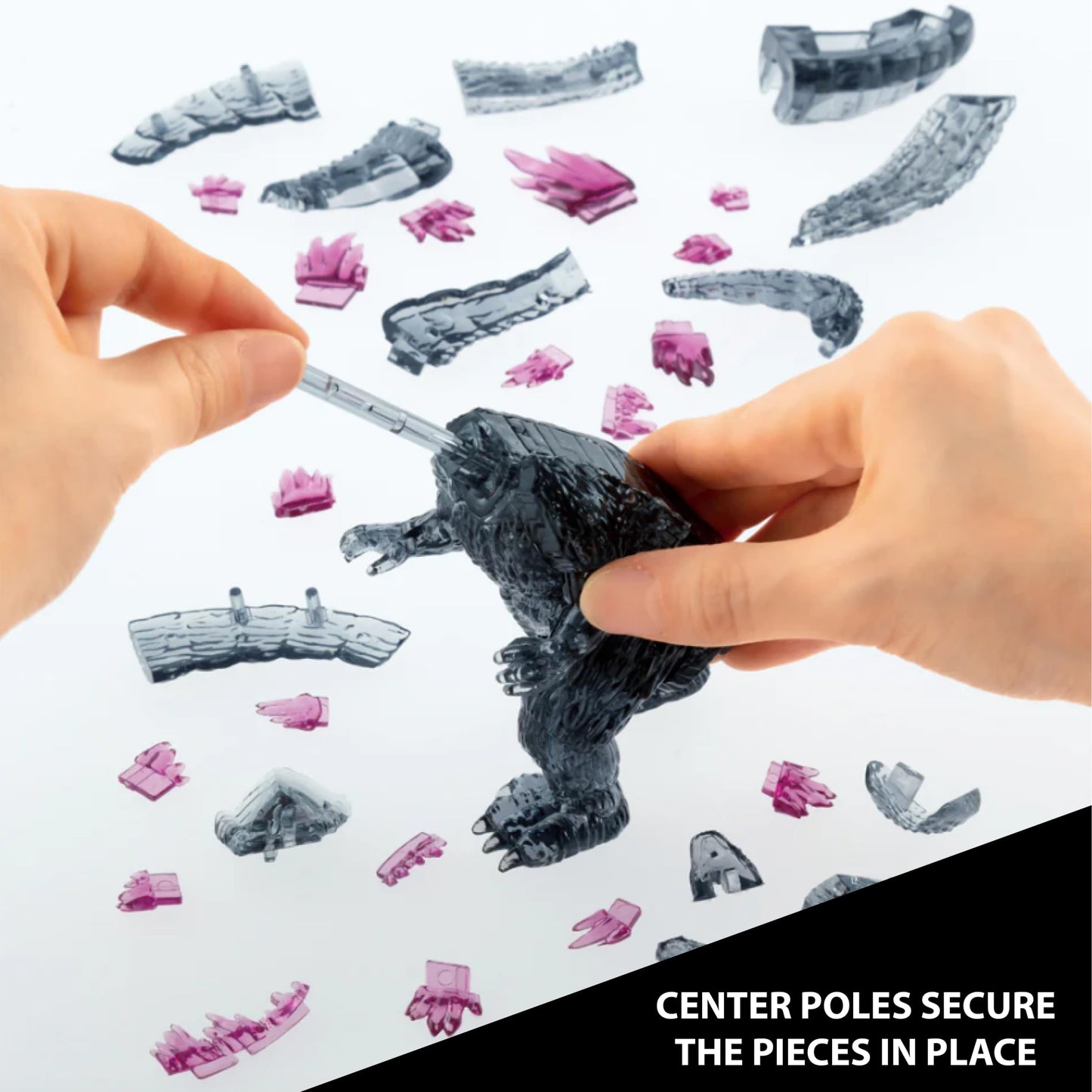 Bepuzzled, Godzilla Ultra Deluxe 3D Crystal Puzzle, for Godzilla Lovers, Collectors and Puzzlers Ages 12 and Up