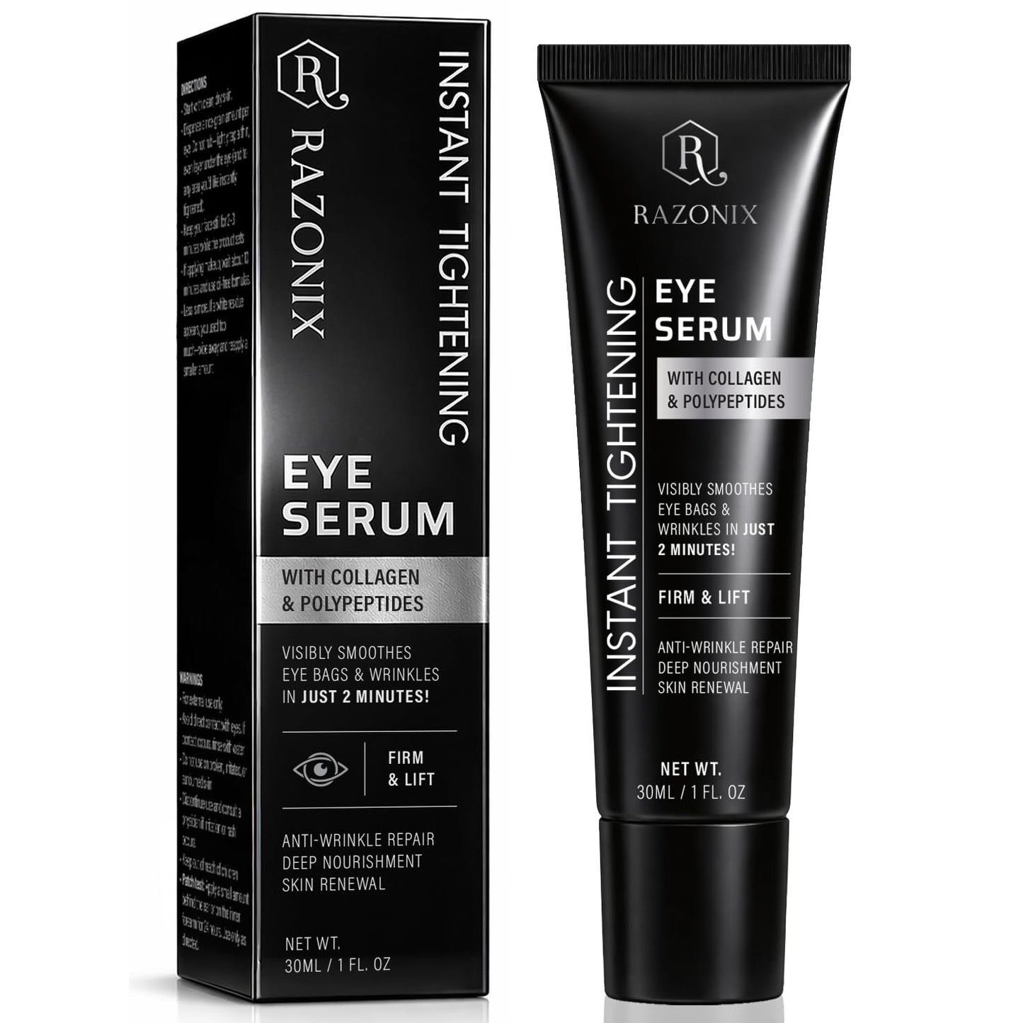 RAZONIX Instant Eye Tightening and Lifting Serum for Under Eye Bags, Puffiness, Dark Circles, and Hooded, Droopy Eyelids, with Caffeine and Hyaluronic Beauty and Personal Care RAZONIX