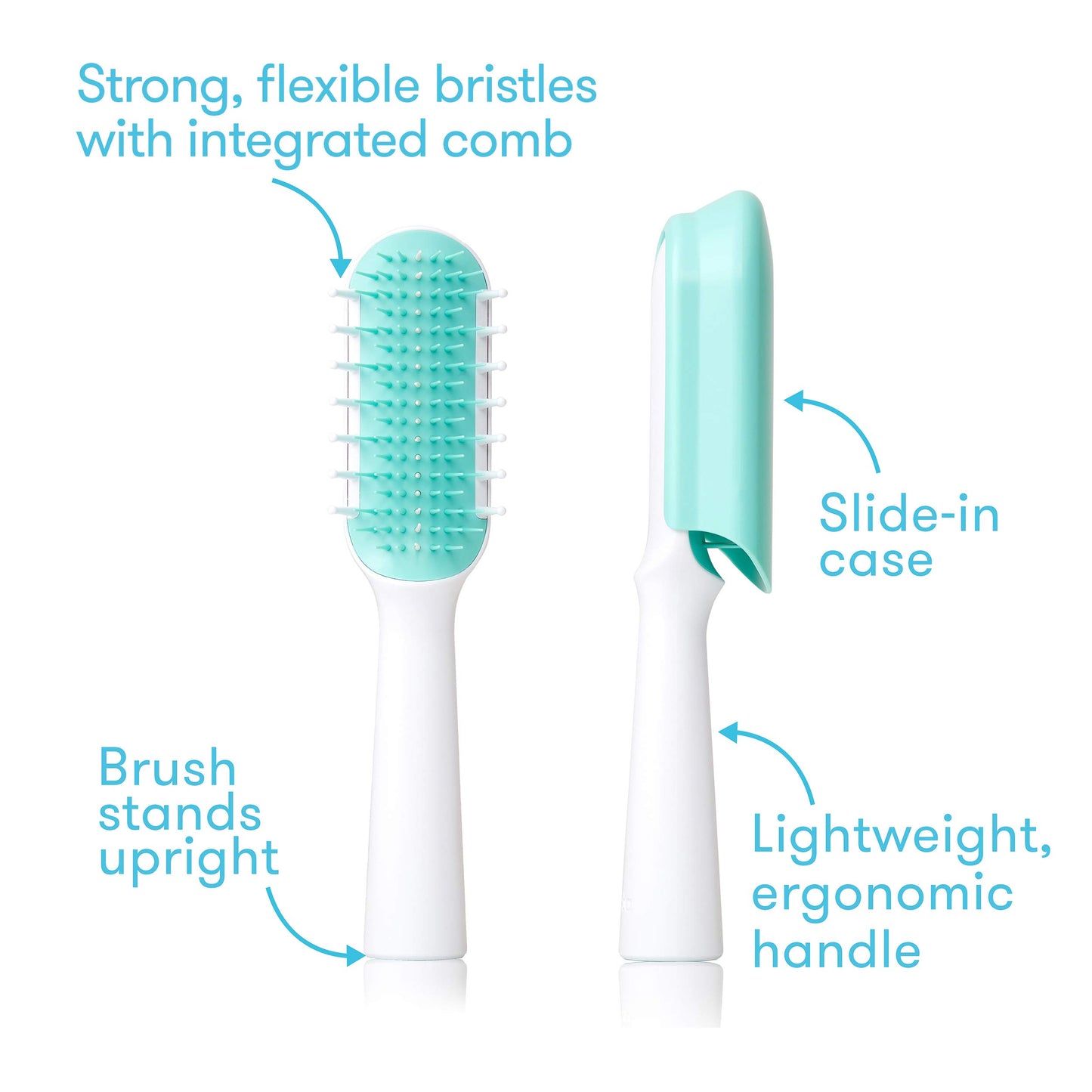 Frida Baby Detangling Hairbrush for Thick or Curly Hair, Toddler Hairbrush, Detangler Brush for Kids, Wide-Tooth Comb & Bristle Combo, Loosens Knots Beauty and Personal Care Frida