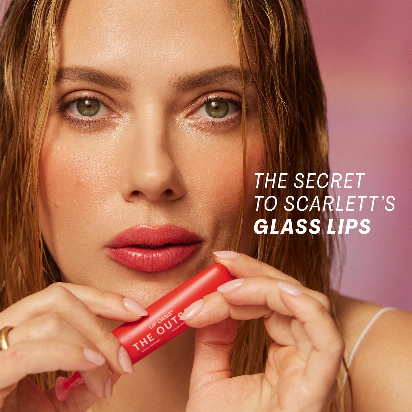 The Outset Lip Oasis Hydrating Lip Balm, Glossy Moisturizing Lip Treatment for Dry, Sensitive Lips, Clean, Vegan & Gluten-Free, Sheer Tint Sun Kiss