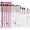 Eye Makeup Brushes DUAIU 16Pcs Eyeshadow brushes Eyebrow Eyeliner Blending Brush Premium Synthetic & Marble Handle Brushes sets with Pink Cosmetic Bag