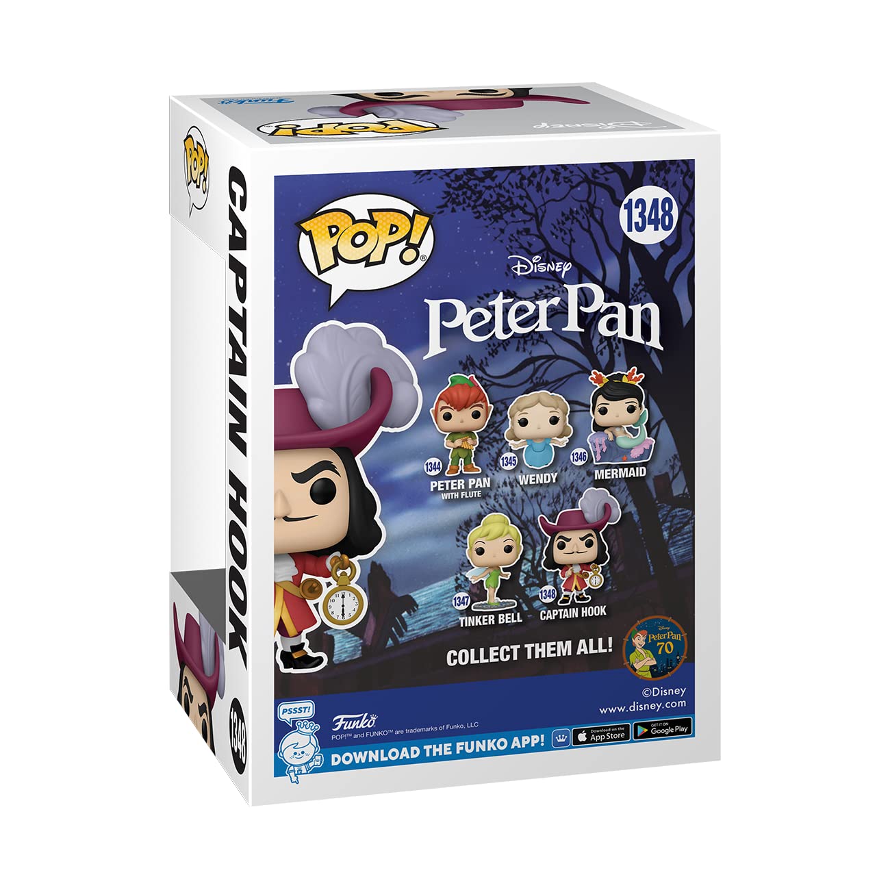 Funko POP! Disney: Peter Pan 70th - Captain Hook - Collectable Vinyl Figure - Gift Idea - Official Merchandise - for Kids & Adults - Movies Fans…