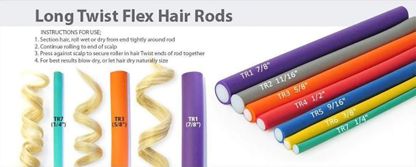 Annie 01208 Soft Twist Rollers, Orange, 6 Count