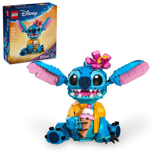LEGO Disney Stitch Building Kit 43249, Buildable Figure with Ice Cream Cone, Fun Gift for Kids Ages 9+, Boys, Girls & Lilo and Stitch Fans