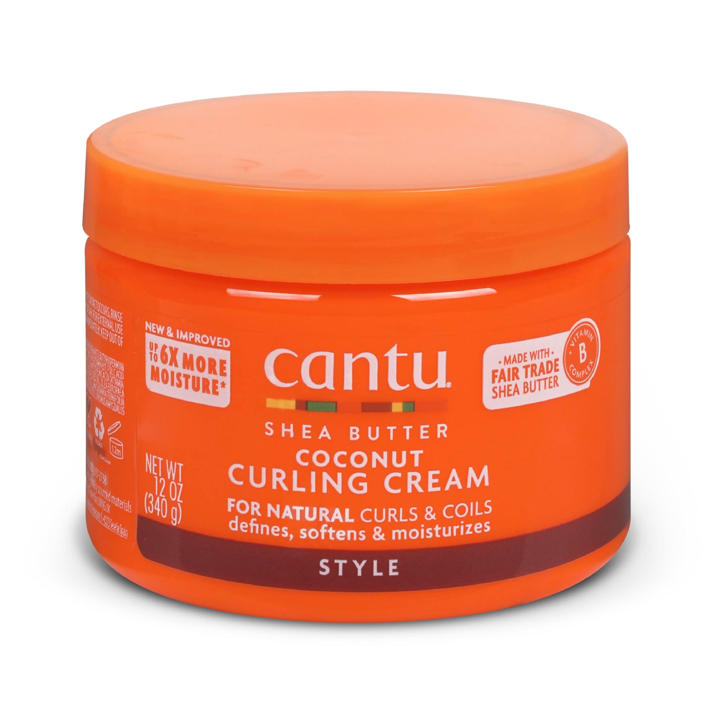 Cantu Coconut Curling Cream, 12 Ounce (Pack of 6)