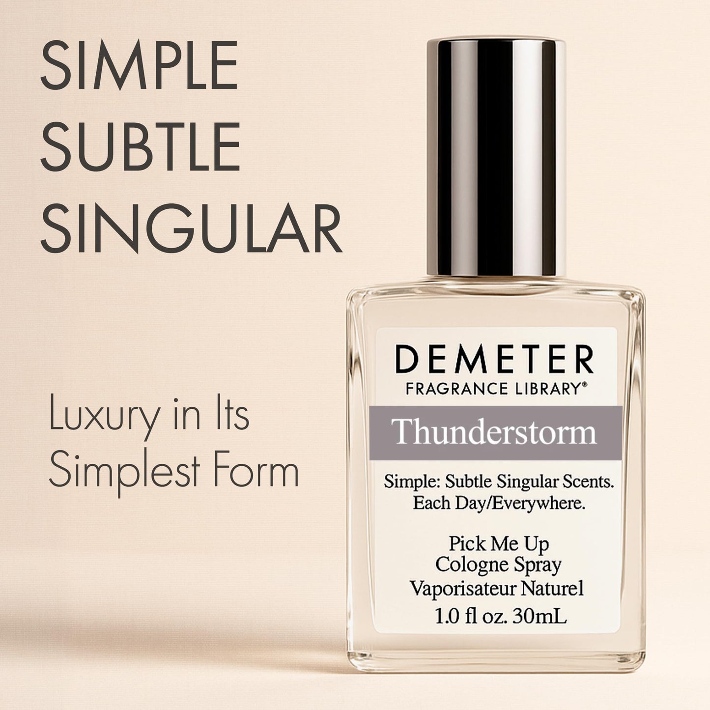 DEMETER Natural Perfume Spray Cologne for Women and Men, Thunderstorm, 1 oz