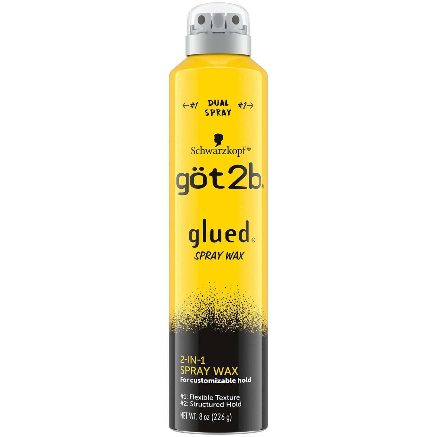 Got2b Glued Spray Wax with 2-in-1 Dual Spray Nozzle, 8 oz