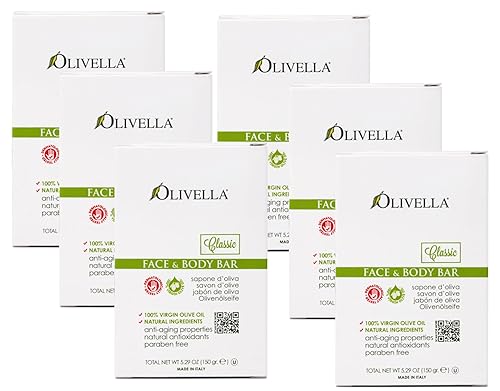 Olivella Soap Bar 5.29 Ounce Face & Body (156ml) (6 Pack)