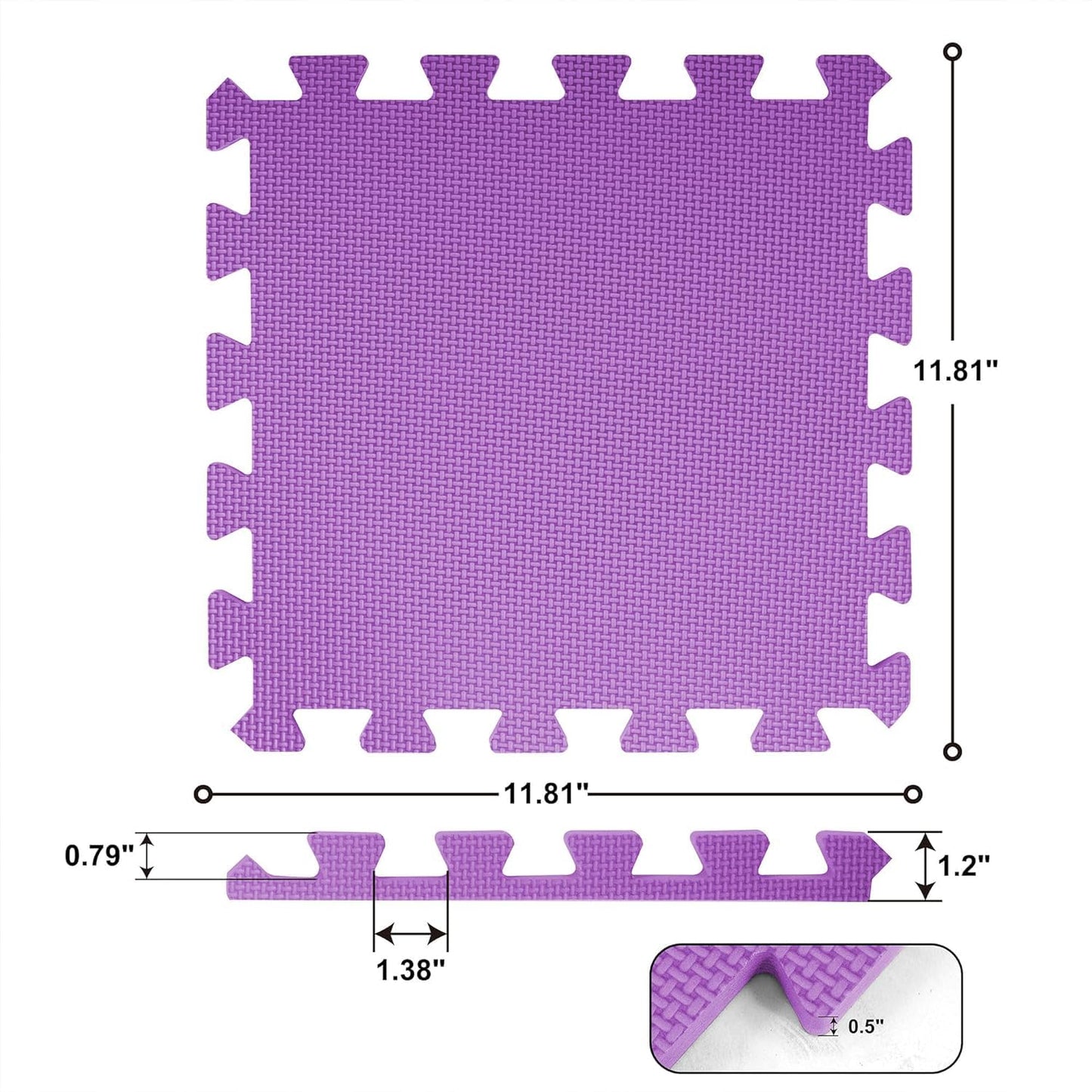 BalanceFrom Puzzle Play Mat – 36 Interlocking Foam Floor Tiles, Pink/Purple/Beige, Soft Playroom Flooring for Indoor & Outdoor Playpen