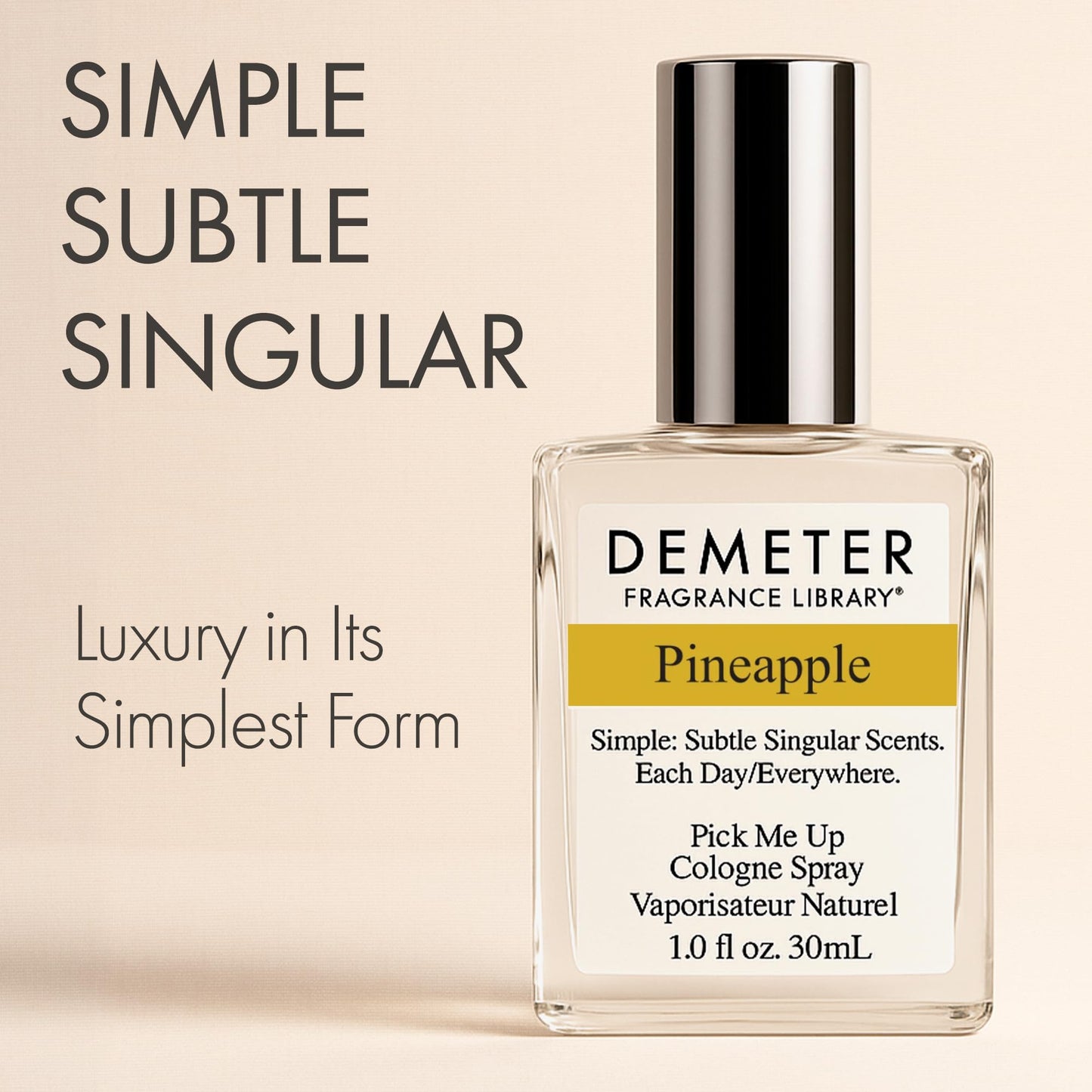 DEMETER Natural Perfume Spray Cologne for Women, Pineapple, 1 oz