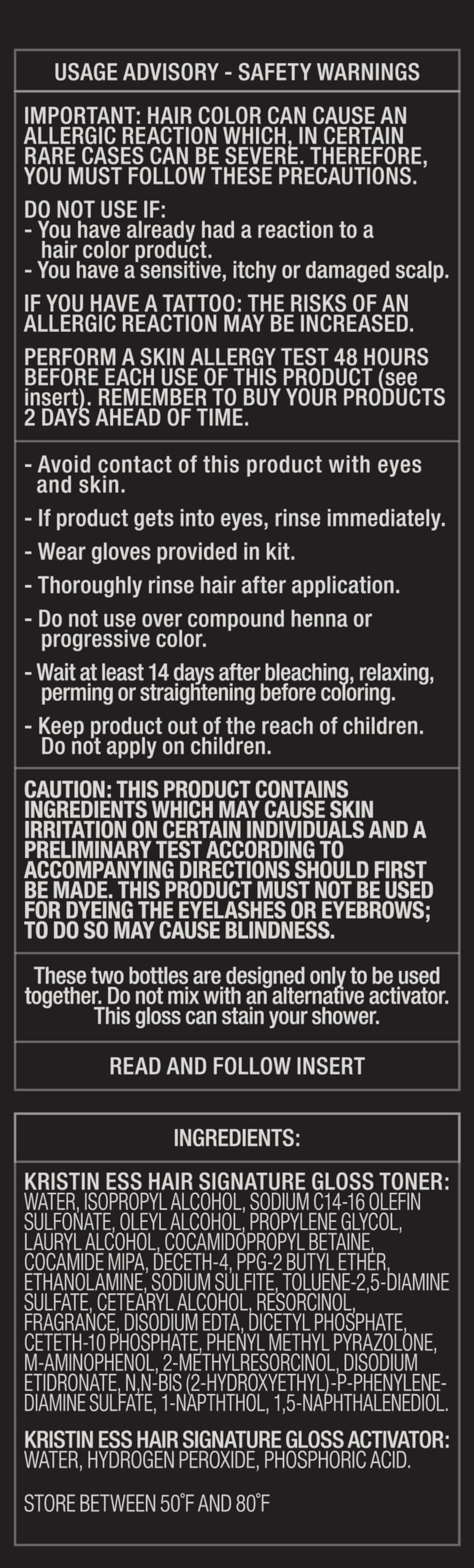 Kristin Ess Hair Gloss in Bittersweet Dark Brunette - 4 Wk Semi Permanent Hair Color for Women - Dark Brown Color Depositing Conditioner & Toner