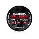 Billy Jealousy Devil's Delight Matte Pomade for Men Adds Volume and Definition, Strong Hold Water-Based Formula with Black Pepper Sandalwood Scent, 3