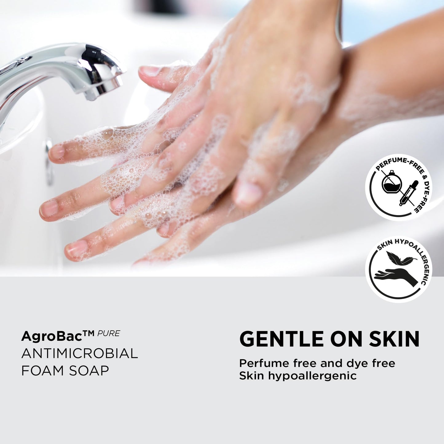 AGROBAC PURE FOAM ANTRIBAC HAND WASH 1.2 LITER TOUCH FREE, 3 PACK