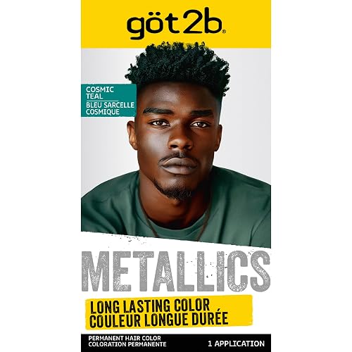 got2b Metallics Permanent Hair Dye,Cosmic Teal M75, Hair Color for Women & Men, Formulated with Metallic-Shine Booster for Cool, Shimmering Tones