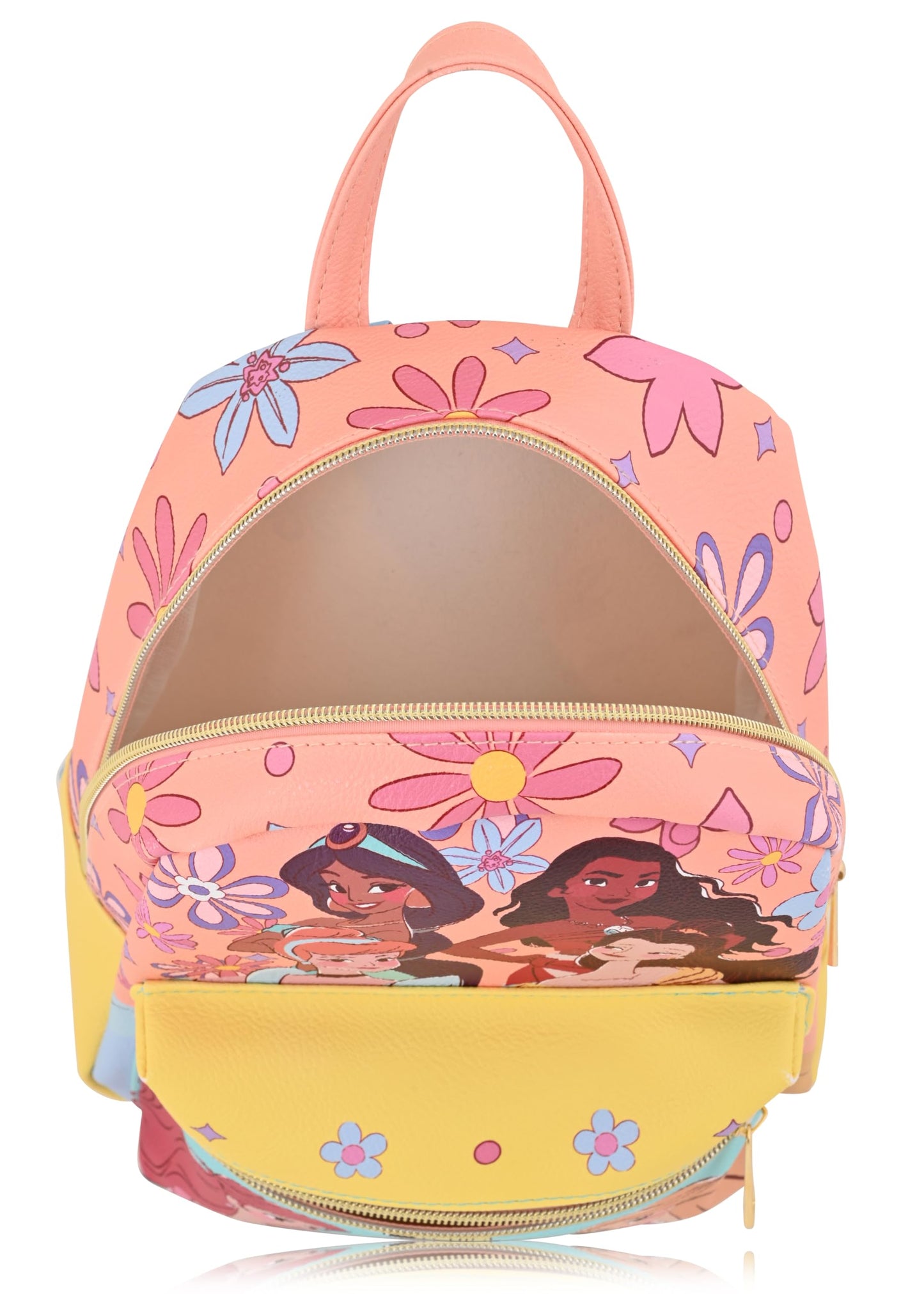 Fast Forward Disney Princess Backpack, Unisex 10" Mini Backpack Purse, Officially Licensed, Cute PU Leather, Multiple Pockets, Adjustable Straps