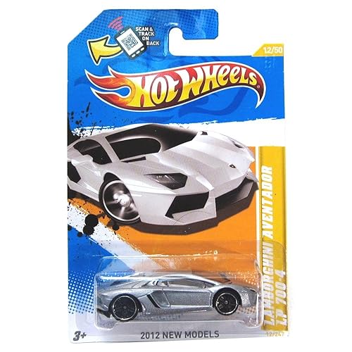Hot Wheels Silver Lamborghini Aventador Lp 700-4 2012 New Models 1:64 Scale Collectible Die Cast Car