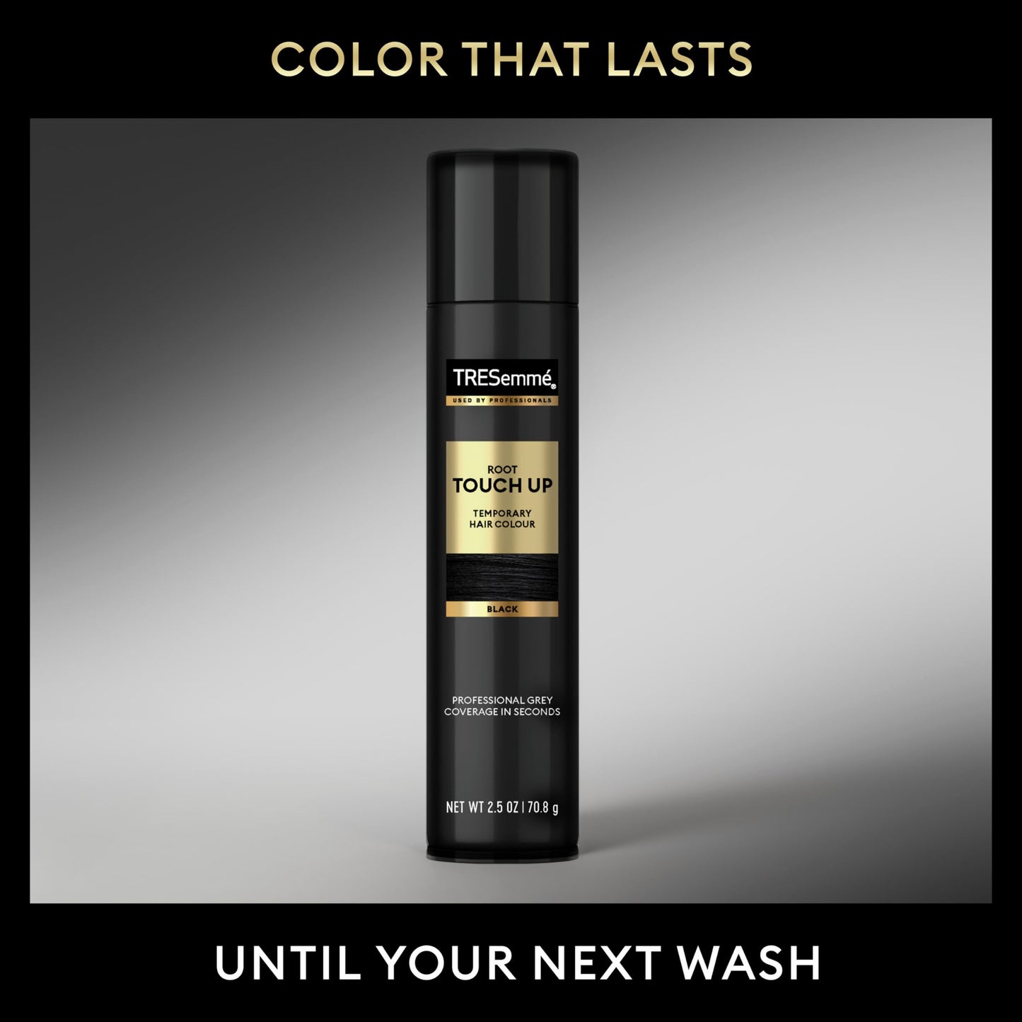 TRESemmé Root Touch-Up Temporary Black Hair Hair Color Touch-Up Spray, Ammonia-free, Peroxide-free Root Cover-Up Spray 2.5 oz