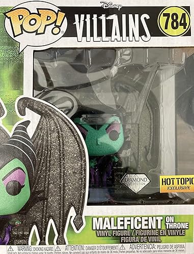 Funko POP Villians Maleficent ON Throne Diamond Glitter HOT Topic Exclusive