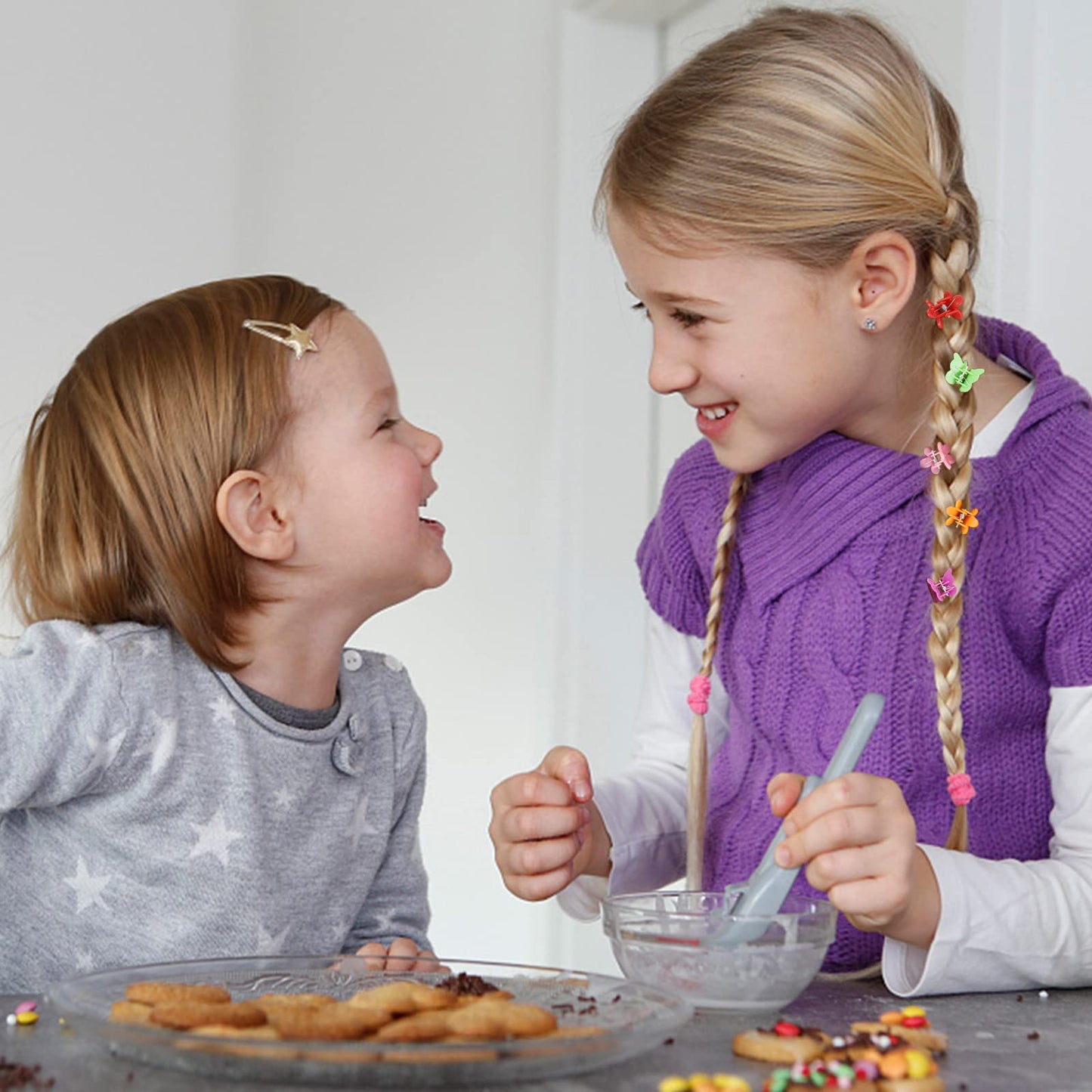 YISSION 200 Pcs Mini Hair Clips Flower Hair Clip Butterfly Hair Clips Small Claw Clips for Hair 90s Hair Accessories for Girls Women School Party