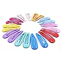 Art&Beauty 10 Pairs Colorful Glossy Snap Prong Clips Bendy Hair Clips Barrettes for Ladies Girls Women Adults Hair Bow By Art&Beauty
