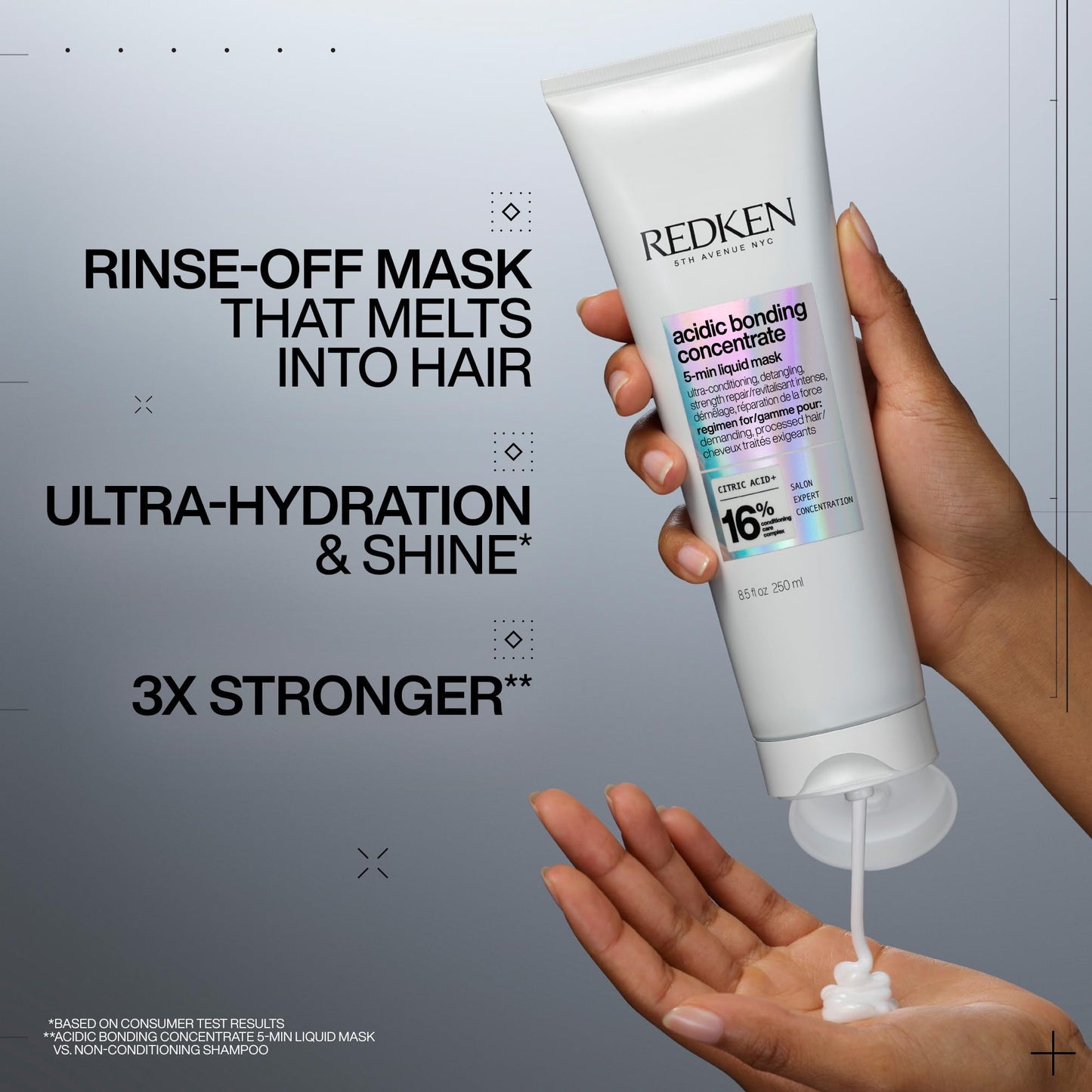 Redken Acidic Bonding Concentrate Hair Mask - Hydrating 5 Minute Liquid Mask, Bond Building & Strengthening, For Dry, Damaged Hair, 8.5 Fl Oz Beauty and Personal Care Redken