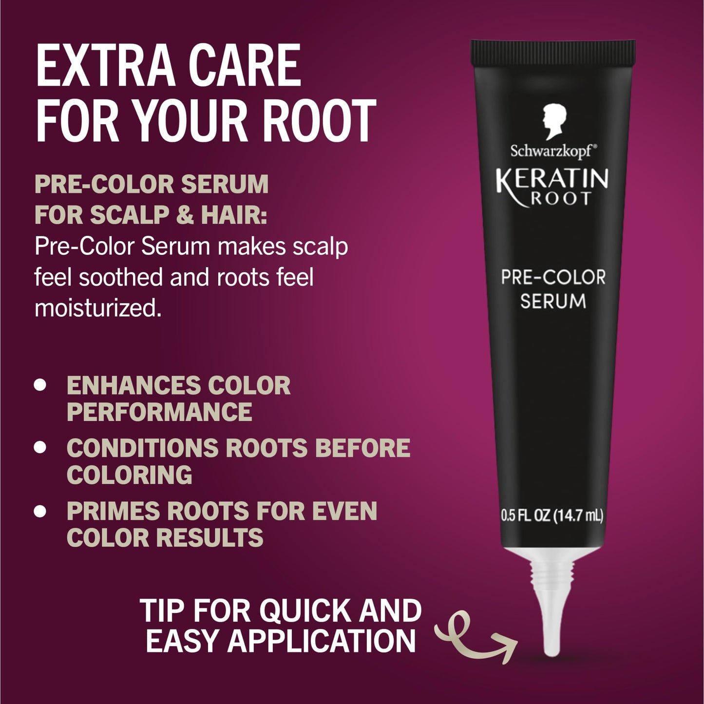 Schwarzkopf Keratin Color Root Permanent Hair Color Kit, Light Brown, 1 Application - Salon Inspired Permanent Hair Dye, for up to 80% Less Breakage