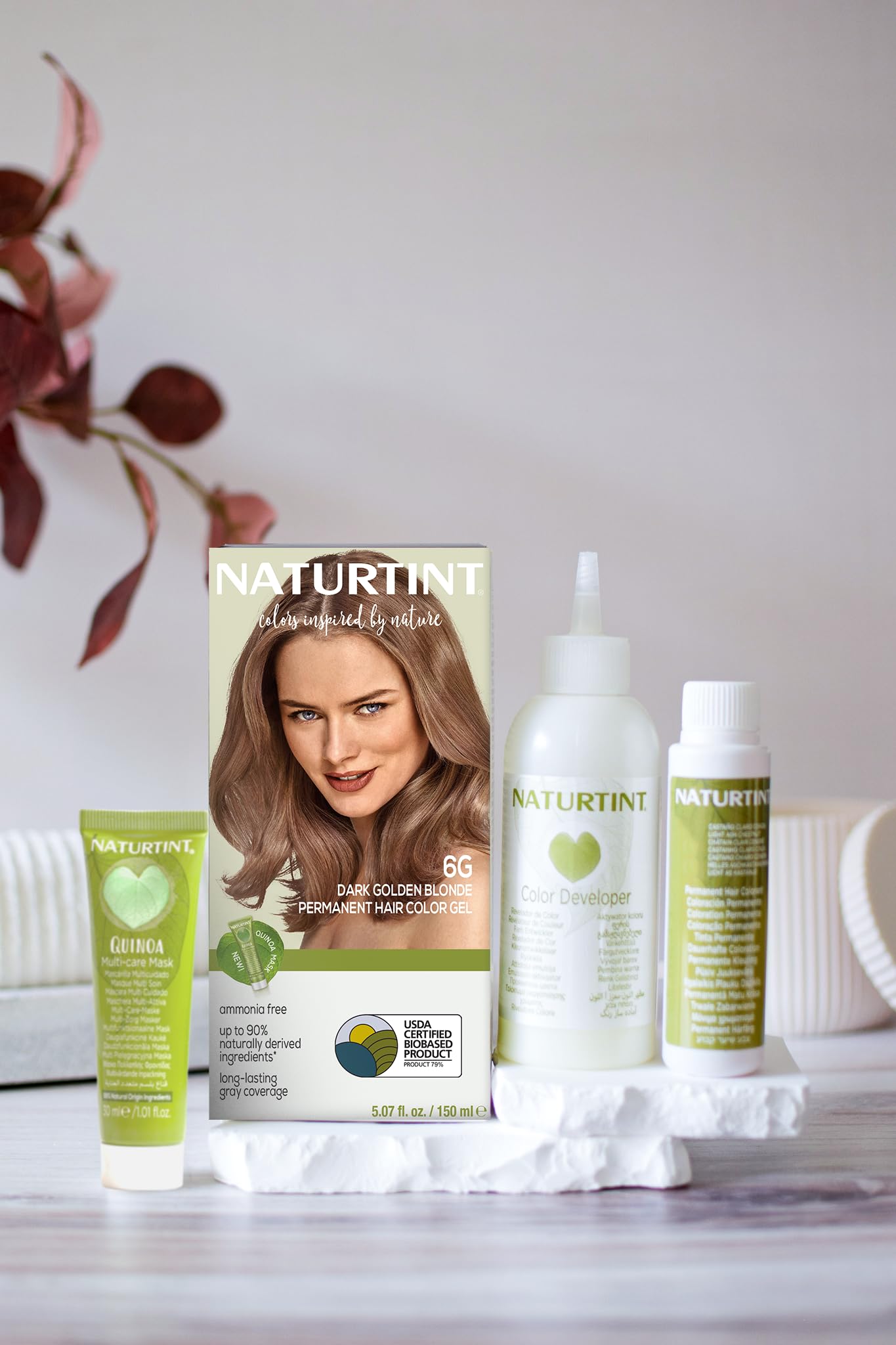 Naturtint 6G Dark Golden Blonde Permanent Hair Color (Pack of 1), Ammonia Free, Vegan, Cruelty Free, up to 100% Gray Coverage, Long Lasting Results
