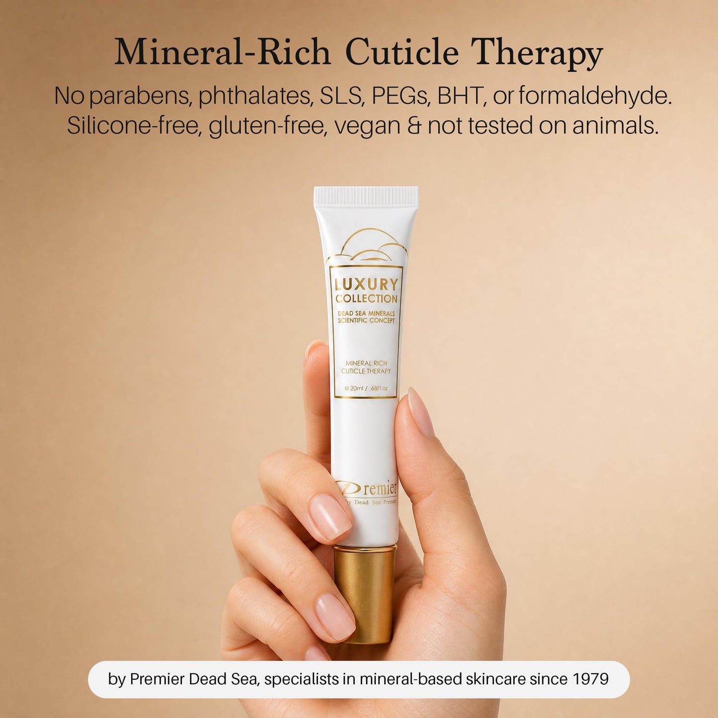 Premier Cuticle Oil for Dry Cuticles and Brittle Nails, Nail Care with Rose Hip, Sweet Almond Oil, Dead Sea Minerals and Vitamin E, 0.68 Fl Oz (20 ml) Beauty & Personal Care Premier