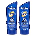 Coppertone Sport Sunscreen Lotion SPF 30, Sweat, Heat and Water Resistant Sunblock, Lightweight, Oxybenzone Free, Sunscreen Twin Pack, 7 Fl Oz Bottle