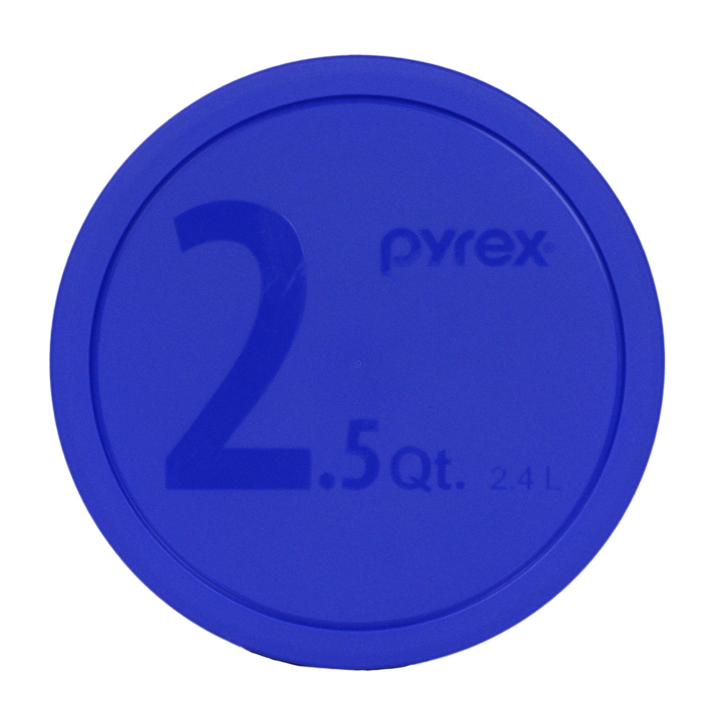 Pyrex 325-PC 2.5qt Blue Mixing Bowl Food Storage Replacement Lids (2-Pack) - Made in USA