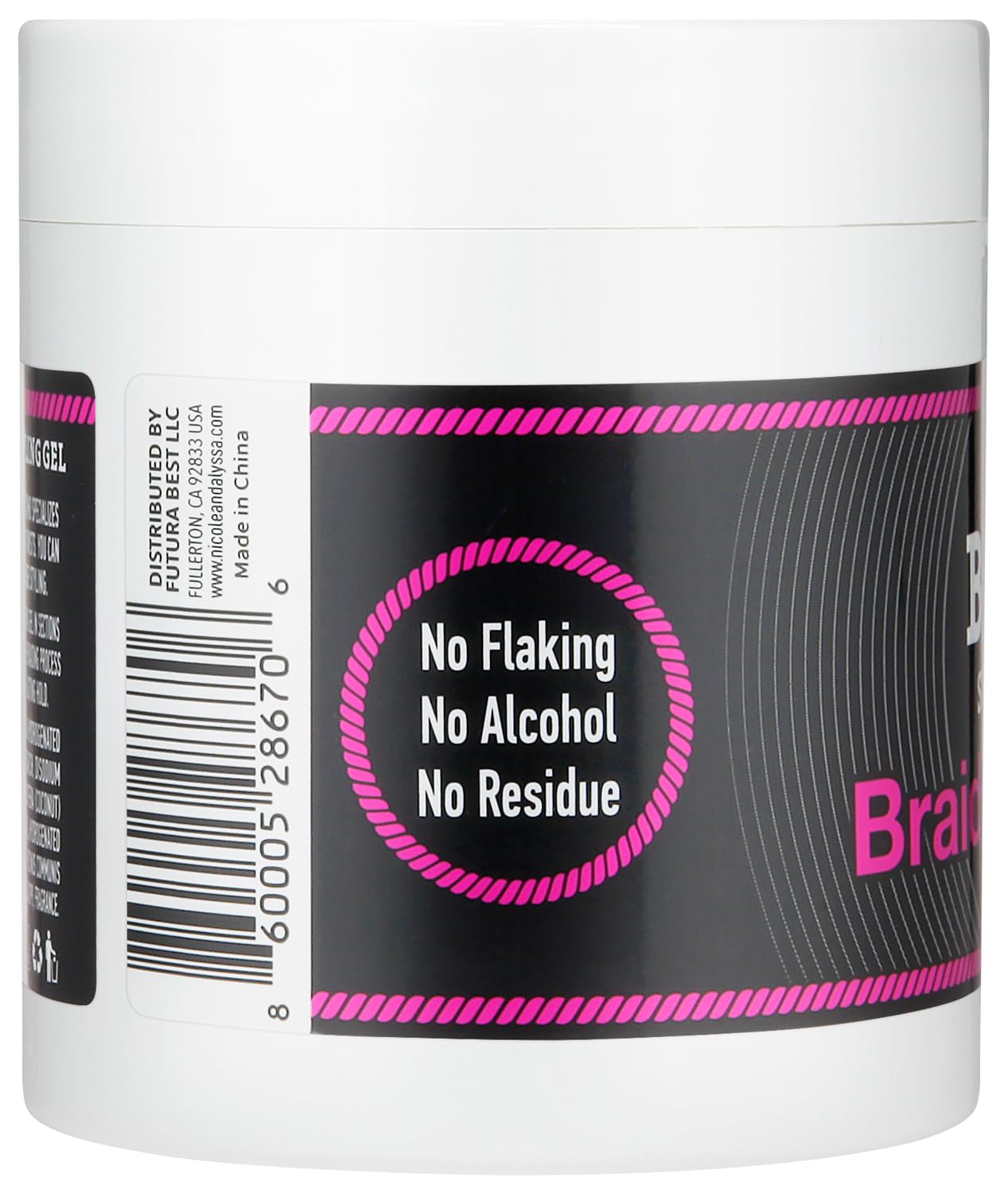 Nicole & Alyssa - Braiding Gel 5oz - No Flakes or Buildup, Perfect for Braids, Locs & Twists, Extra Hold, Frizz Control, Moisturizing Care