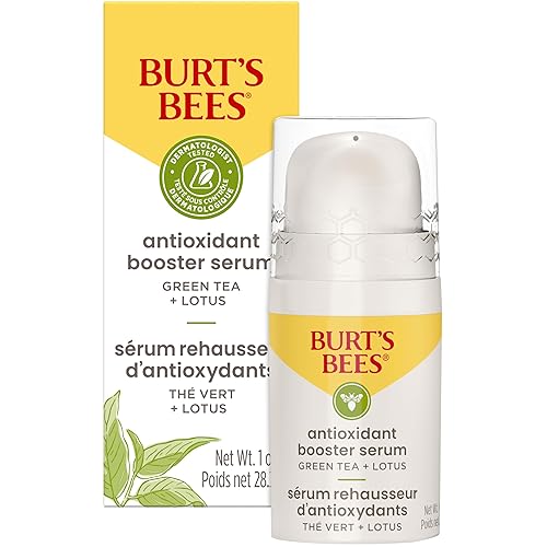 Burt's Bees Green Tea Face Serum, Protects & Improves Skin Tone with Antioxidant Rich Green Tea & Lotus, Naturally Brightening & Firming, Lightweight