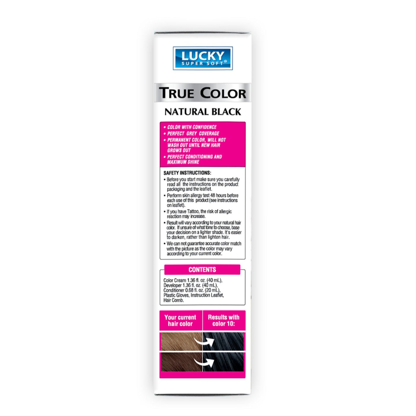Lucky Super Soft Women's Hair Color, Natural Black